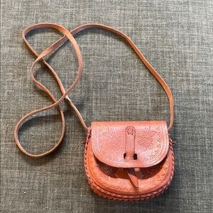 Tiny Vintage Leather Crossbody Bag